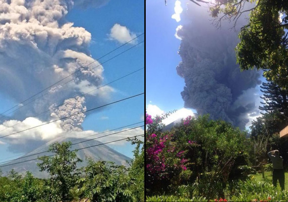 Bomberos de Honduras en alerta por erupción del Chaparrastique