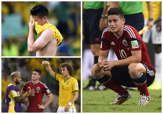 Las lágrimas de James, que se va del Mundial con seis goles