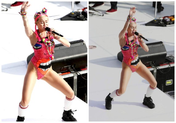 Miley Cyrus durante su presentación en Australia.