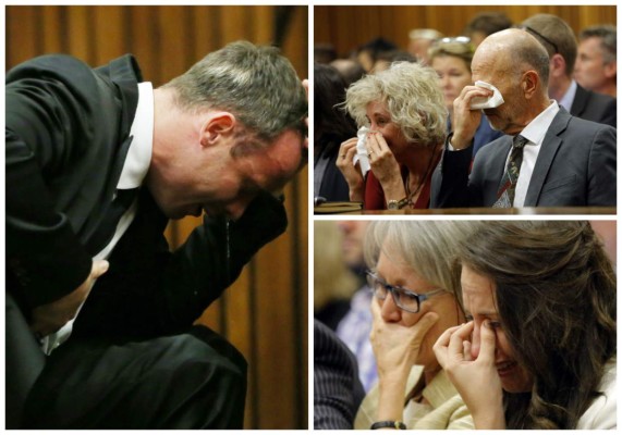 Pistorius rompe en llanto en el tribunal en el día más dramático del juicio