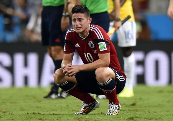 Las lágrimas de James, que se va del Mundial con seis goles
