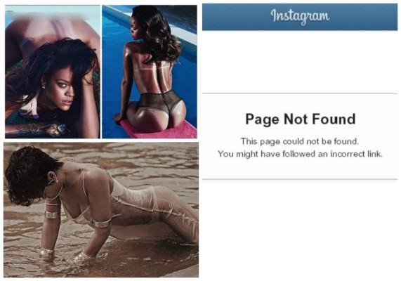 Instagram cierra cuenta de Rihanna por fotos provocadoras