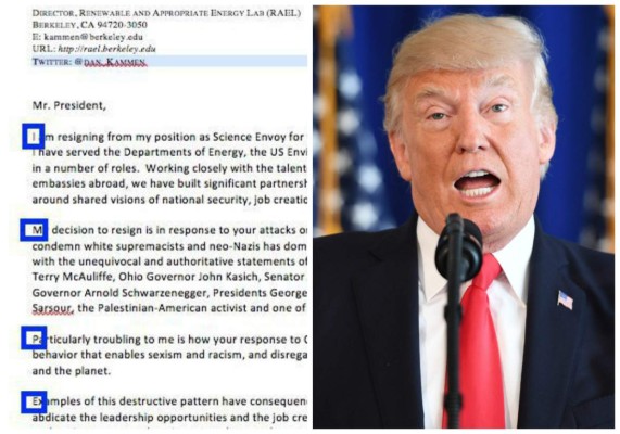 El mensaje oculto en la renuncia de un científico de Trump