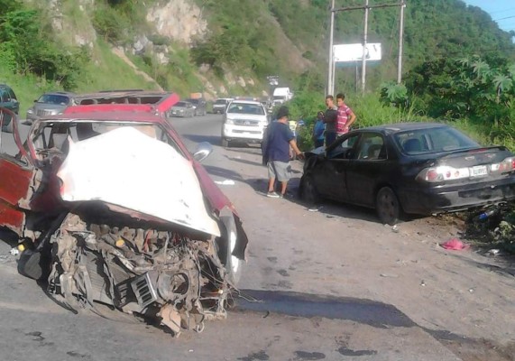 Accidente vial deja cinco heridos en San Pedro Sula