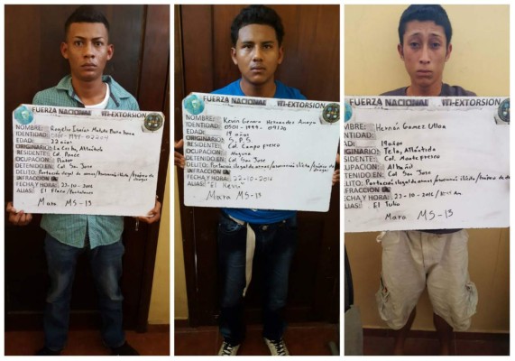 Capturan a tres jóvenes por presuntos delitos en La Ceiba
