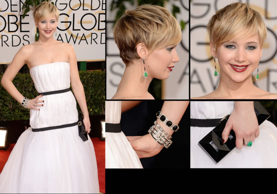Jennifer Lawrence y los peores vestidos de los Globos de Oro 2014