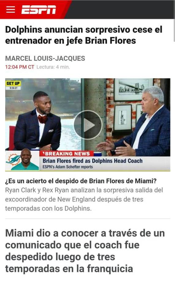 Diversos medios de comunicación y periodistas han reaccionado asombrados por la noticia. ESPN señaló en su portal que el despido fue sorpresivo.