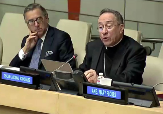 Cardenal Rodríguez habla ante la ONU sobre la migración de jóvenes hacia EUA