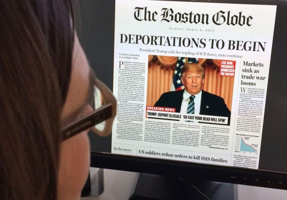 El Boston Globe imagina a Trump como presidente