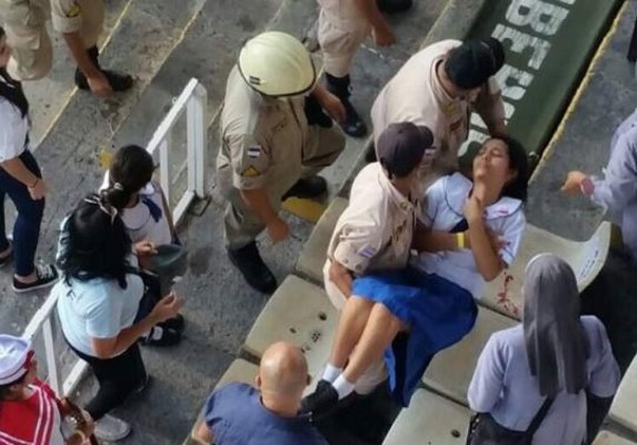 Colegiala resulta herida en el Estadio Nacional