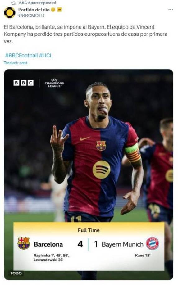 Lo que dicen los medios internacionales tras el triunfo del Barcelona sobre el Bayern. 