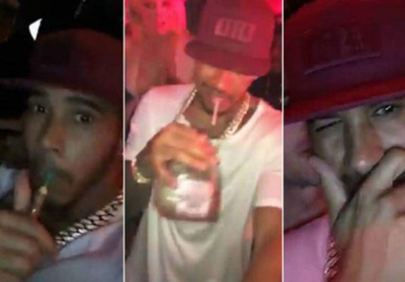 Video: Alocada noche de fiesta de Lewis Hamilton en Miami