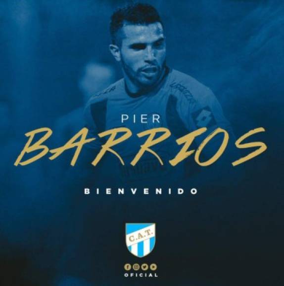 Pier Barrios: El defensor argentino dejó vestidos y alborotados al Olimpia ya que decidió fichar por el Atlético Tucumán. En su momento el club albo anunció su llegada.