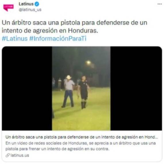 El Chiringuito y Diario Marca se pronunciaron: Árbitro que sacó pistola en Copán genera revuelo a nivel mundial
