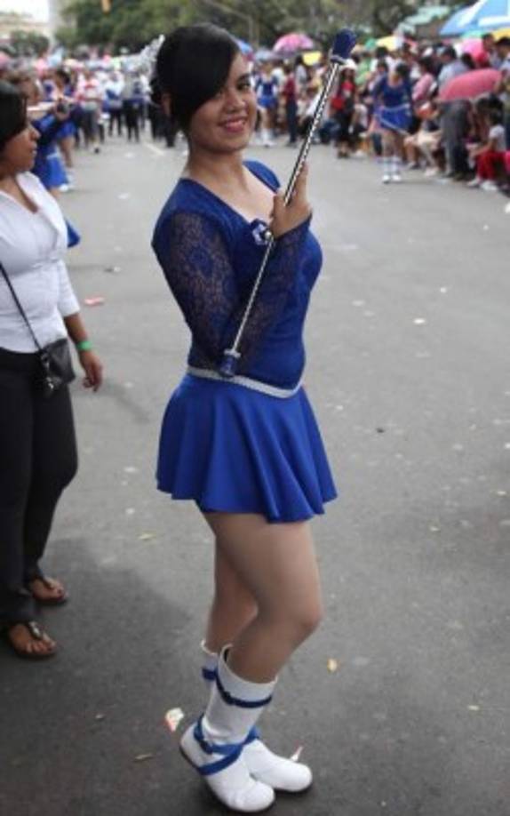 Esta palillona luce de azul y plateado en Tegucigalpa.