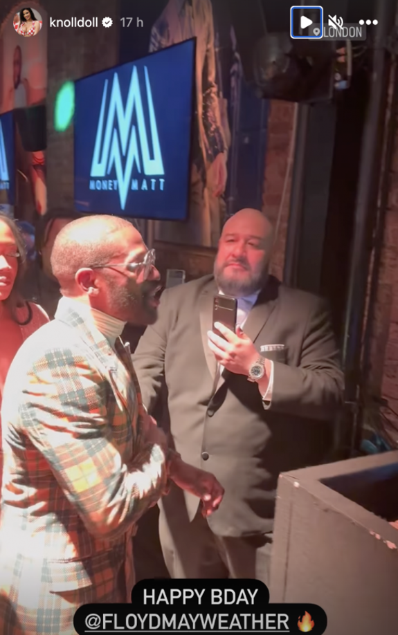 Mediante su cuenta oficial de Instagram, Ivana mostró lo bien que la pasó al lado de Floyd e inclusive lo felicitó.