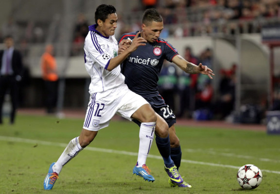 Debut amargo para Andy Najar en la Champions League
