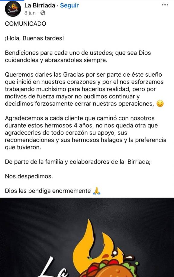 El 12 de abril una nota extorsiva llegó a las puertas de la birriada. “Nos dijeron que teníamos 48 hora para pagar 200 mil lempiras”, reveló su esposa desde Nueva York en donde se encuentra pidiendo asilo político.