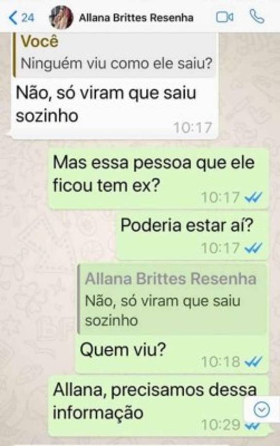 Allana contó otra historia e incluso le envió un mensaje a la madre del jugador en donde le escribió estar preocupada por el paradero del futbolista que hasta ese momento se encontraba desaparecido.