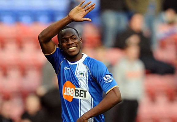 Maynor Figueroa durante su paso por el Wigan en la Premier League. Foto: Wigan.