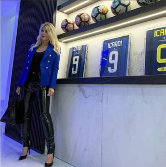 Wanda Nara colgó esta imagen a su cuenta de Instagram previo al partido del Inter contra el Milan.