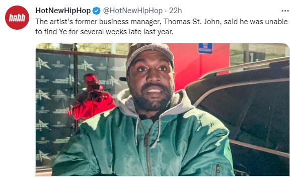 El rapero Kanye West fue captado por el portal HotNewHipHop.
