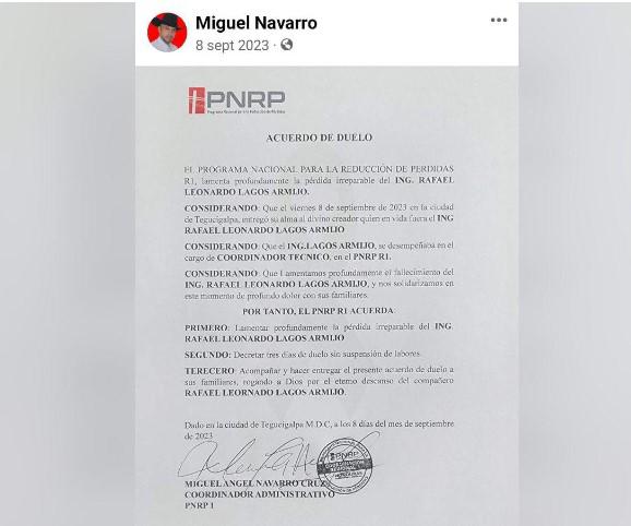 Capturan al exdiputado Miguel Navarro, lo acusan por la muerte de Rafael Lagos