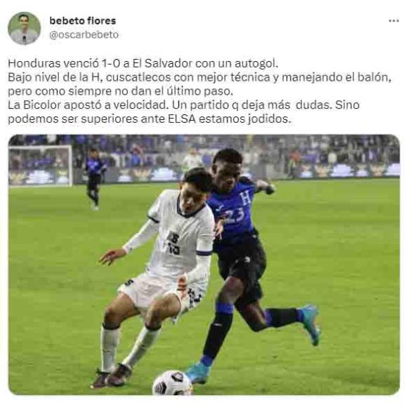 “Bebeto” Flores, periodista deportivo de Honduras: “La Bicolor apostó a velocidad. Un partido que deja más dudas. Si no podemos ser superiores ante El Salvador estamos jodidos.”