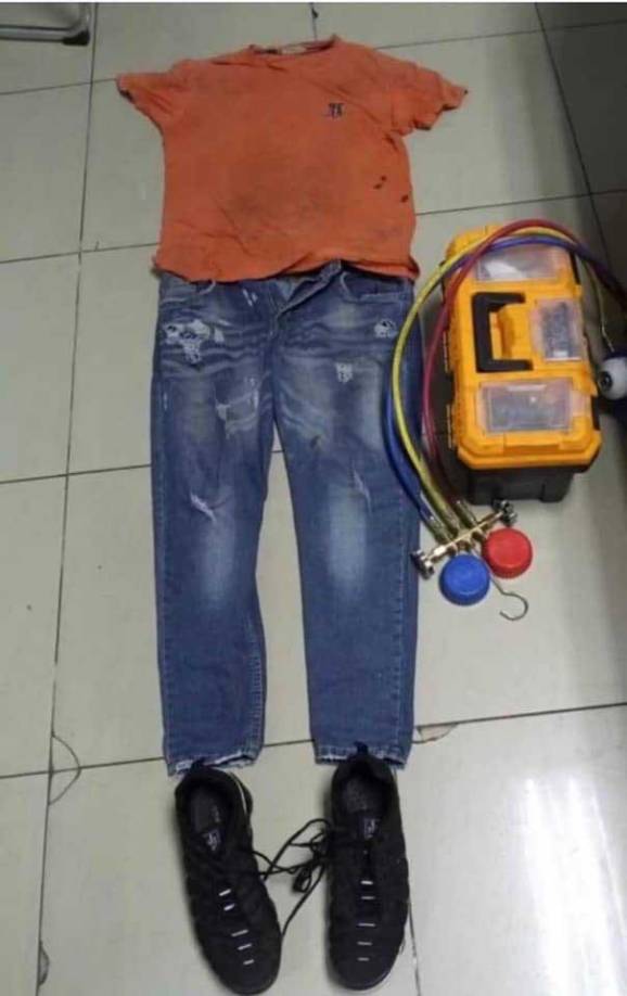 Ropa, evidencia, que podrían condenar al supuesto hombre contratado.