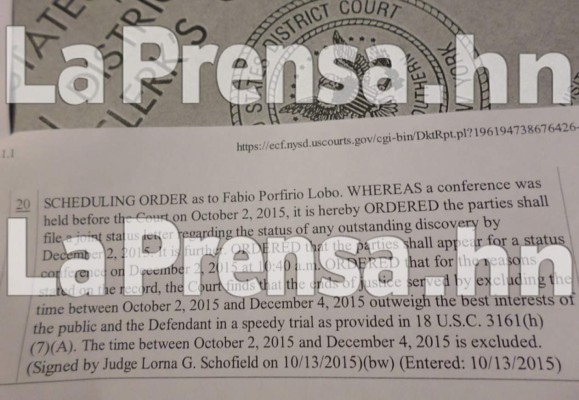 Fabio Lobo regresa a la corte de EUA el 2 de diciembre