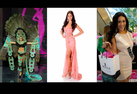 Miss Honduras posa con bandera al revés en Miss Universo 2013