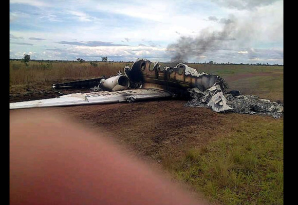 Avión mexicano destruido por Venezuela iba hacia Honduras
