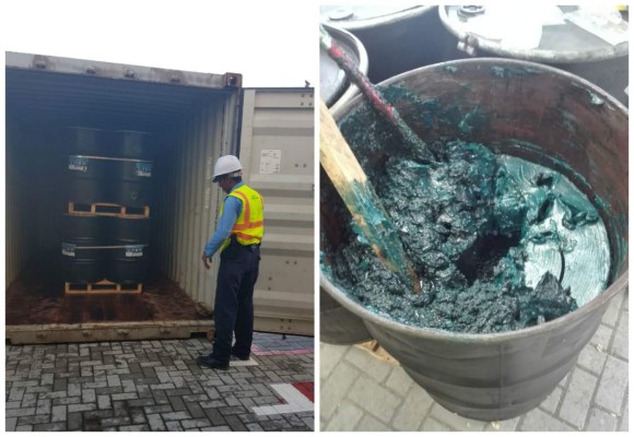 Incautan supuesta pasta de cocaína proveniente de Venezuela en Puerto Cortés