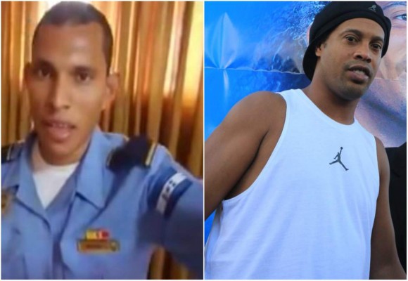 Video: Policía de Honduras sorprende con peculiar reto para Ronaldinho