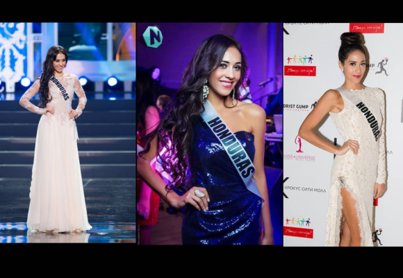Miss Honduras posa con bandera al revés en Miss Universo 2013