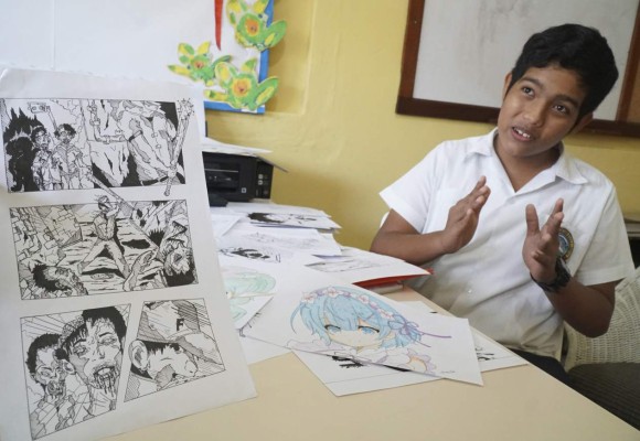Arnold Balderramos, un joven artista del dibujo