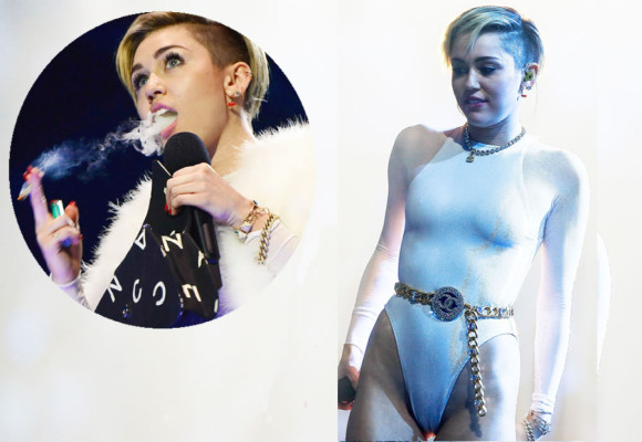 Miley Cyrus se fuma las críticas en los EMA 2013