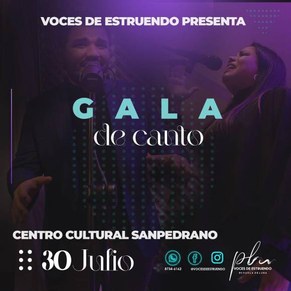La academia de canto Voces de Estruendo brindará concierto en el Centro Cultural Sampedrano
