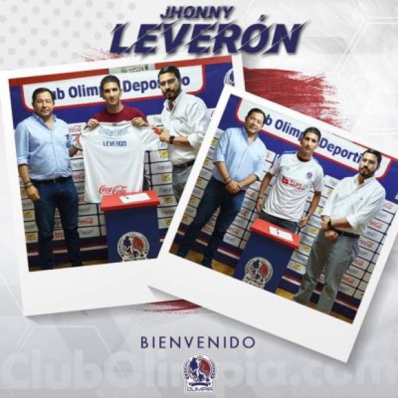 El otro fichaje del Olimpia, el defensa Johnny Leverón, también firmó el contrato que lo liga a los merengues por un año.