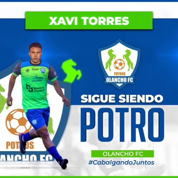 Xavi Torres - El tercer jugador que fue renovado por los Potros del Olanco FC es Xavi Torres, tal como lo confirmó el club en sus redes sociales.