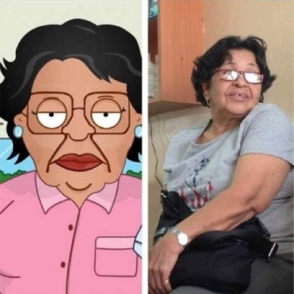 La señora tiene mucho parecido a Consuela, de la serie de tv 'Family Guy'.