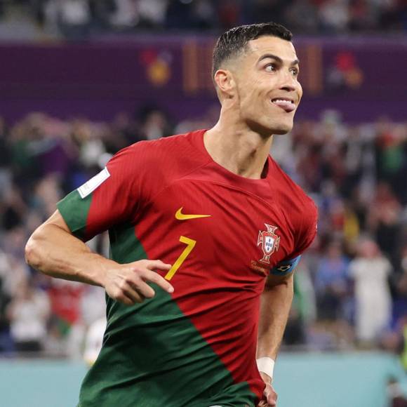 La celebración de Cristiano Ronaldo tras su gol de penal contra Ghana.