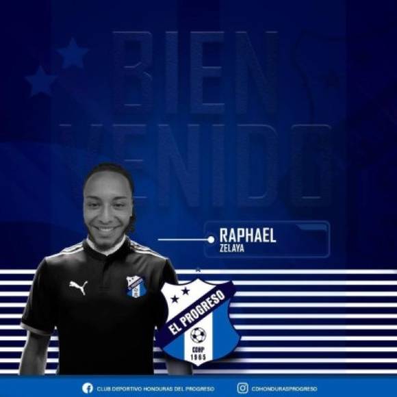 Honduras Progreso hizo oficial la llegada del mediocampista Raphael Zelaya.