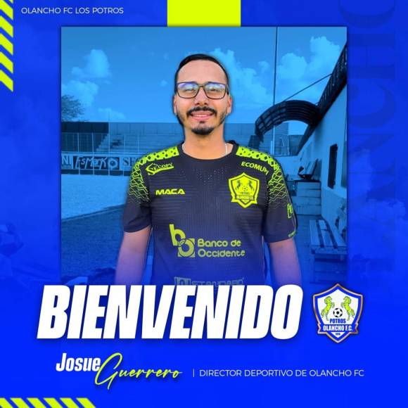 Josué Guerrero - El Olancho FC anunció la contratación su nuevo director deportivo de cara a la próxima temporada. Es hijo de Óscar Guerrero, el nuevo gerente administrativo.