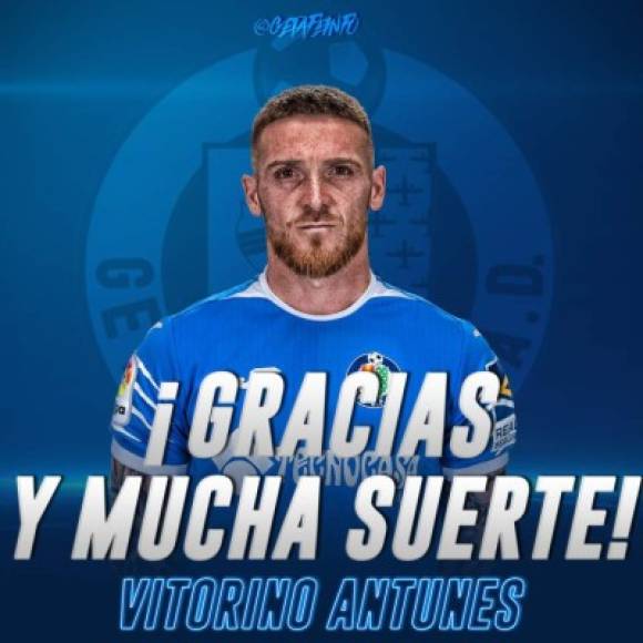 El Getafe ha comunicado la marcha de Vitorino Antunes este jueves. El lateral portugués, que finalizaba contrato con la entidad azulona este mes de junio, no seguirá vistiendo la casaca madrileña. El jugador sigue recuperándose de una grave lesión que se produjo en abril de 2018.