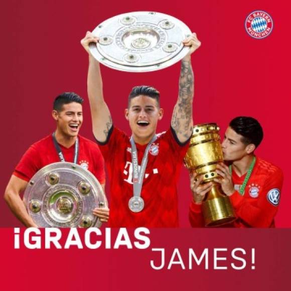 El Bayern Múnich anunció este miércoles la marcha de James Rodríguez. El club germano tenía la posibilidad de ejecutar una opción de compra sobre el jugador cedido por el Real Madrid, pero finalmente no ha hecho uso de ella.