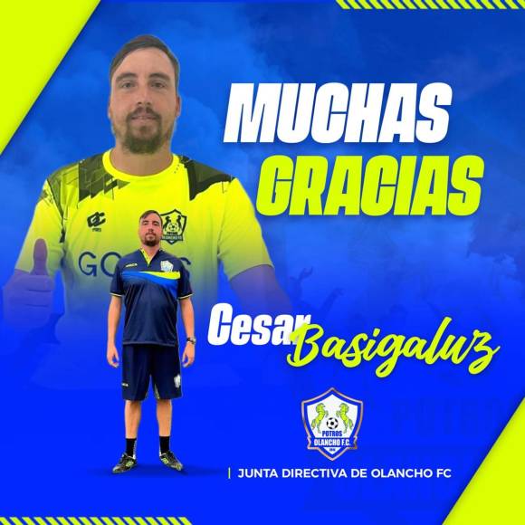 César Basigaluz - Los Potros del Olancho FC dieron de baja al preparador físico uruguayo, quien fue fichado por el Deportivo Zacapa de la Primera División de Guatemala.
