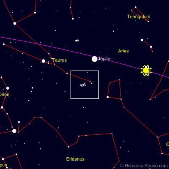 El experto en ciencia y astronomía detalla que este lunes 22 de abril está será la posición para poder ver el cometa “Diablo”. 