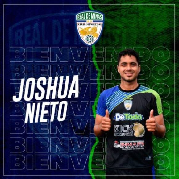 Joshua Nieto: El mediocampista hondureño de 26 años de edad es nuevo jugador del Real de Minas.