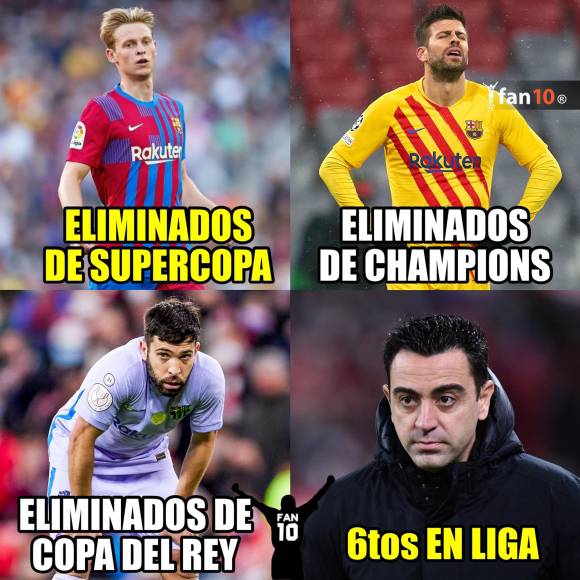 Los memes de la eliminación del Barcelona en la Copa del Rey con Dembélé y Xavi protagonistas
